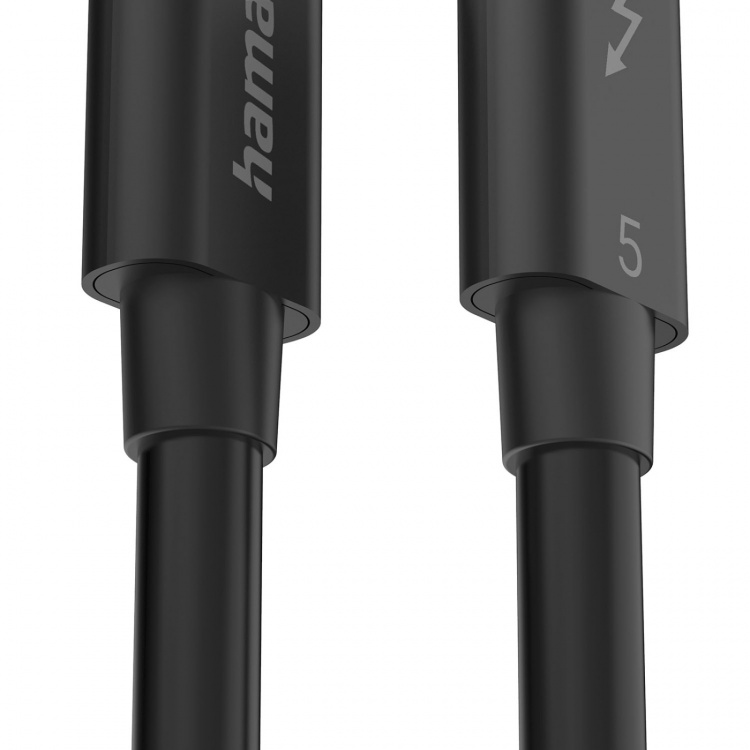 Hama Cable USB-C Thunderbolt 5 80 Gbit/S Ultra-Hd 8K 1.0M Black