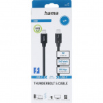 Hama Cable USB-C Thunderbolt 5 80 Gbit/S Ultra-Hd 8K 1.0M Black