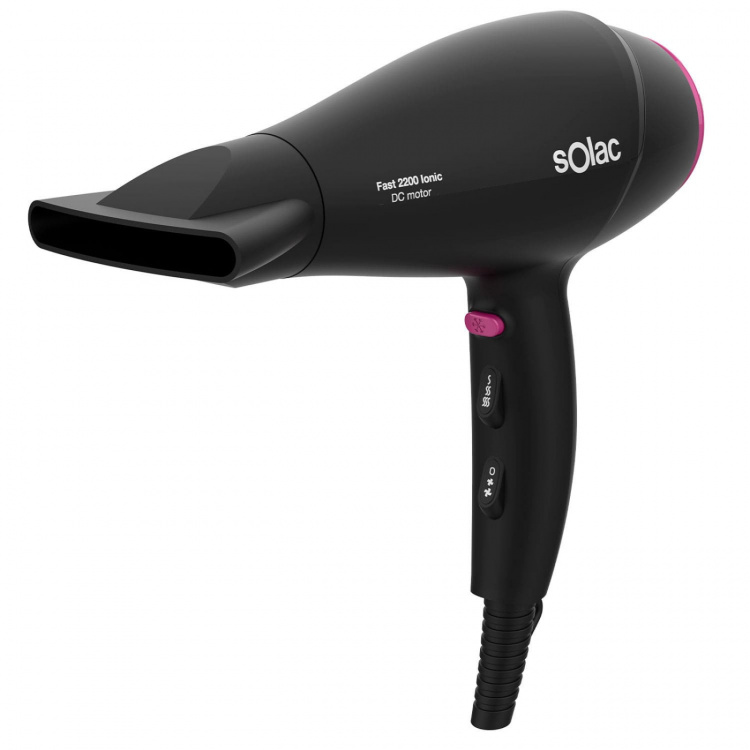 SOLAC Hair Dryer Fast 2200 Ionic Black