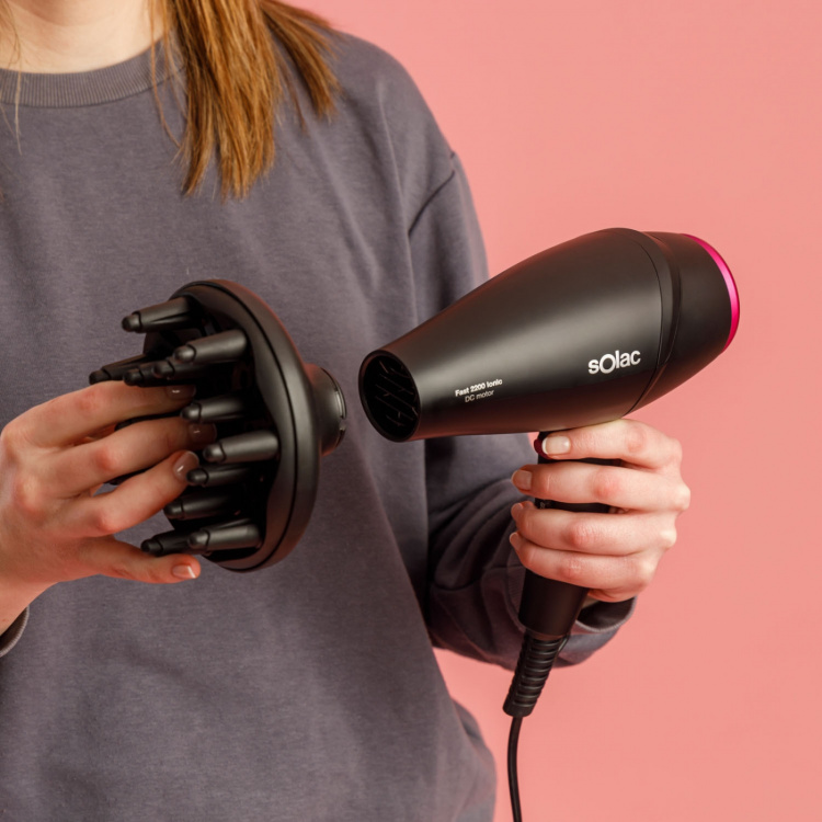 SOLAC Hair Dryer Fast 2200 Ionic Black