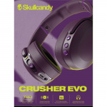 Skullcandy Headphone Crusher EVO Over-Ear Wireless Plum Skullcandy Headphone Crusher EVO Over-Ear Wireless Plum