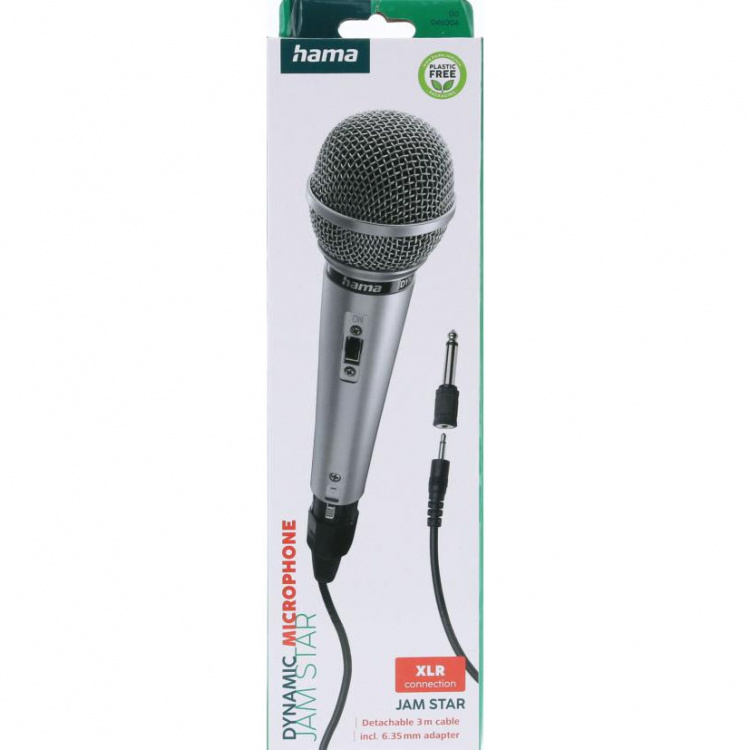 Hama Microphone Karaoke Dynamic Mono Jam Star Silver