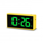 Hama Digital Alarm Clock Ibiza Multi Colour Display Yellow