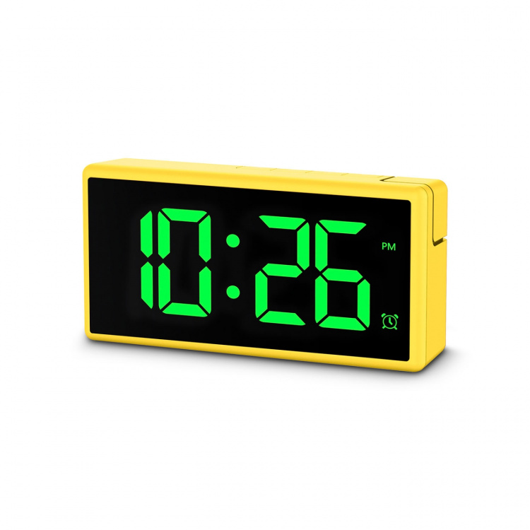 Hama Digital Alarm Clock Ibiza Multi Colour Display Yellow