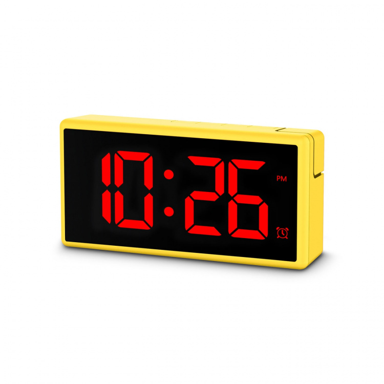 Hama Digital Alarm Clock Ibiza Multi Colour Display Yellow