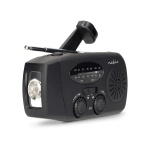 Nedis Emergency Radio | Table Design | AM / FM | Powerbank function | Accu Powered / Hand Crank / USB Powered | Black Nedis Emergency Radio | Table Design | AM / FM | Powerbank function | Accu Powered / Hand Crank / USB Powered | Black