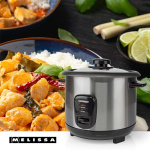 MELISSA Rice Cooker | 1.0 l | 400 W | Non stick coating | Removable bowl | Steamer Basket | Keep-warm function | Auto shut-off MELISSA Rice Cooker | 1.0 l | 400 W | Non stick coating | Removable bowl | Steamer Basket | Keep-warm function | Auto shut-off