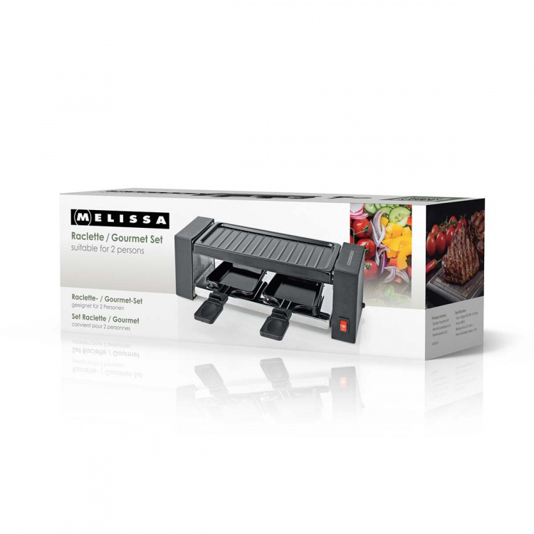 MELISSA Raclette / Gourmet Set | 2 Persons | 400 W | 23 x 10 cm | Non-stick coating
