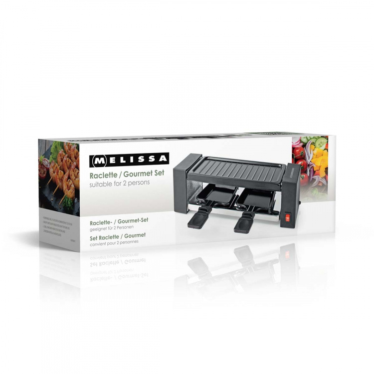 MELISSA Raclette / Gourmet Set | 2 Persons | 400 W | 23 x 10 cm | Non-stick coating