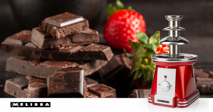 MELISSA Chocolate Fontain | 90 W | 32cm height | 3 Tiers | Red / White MELISSA Chocolate Fontain | 90 W | 32cm height | 3 Tiers | Red / White
