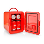 MELISSA Portable Mini Fridge | 6 cans / 4 l capacity | 100-240 V / 12 V | Heating / Cooling function | Carrying handle | Red MELISSA Portable Mini Fridge | 6 cans / 4 l capacity | 100-240 V / 12 V | Heating / Cooling function | Carrying handle | Red