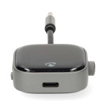 Nedis Bluetooth® Transmitter Receiver | Audio / video / data connections input: USB-C™ Female | Audio / video / data connections output: USB-C™ Female | SBC | Up to 2 Devices | Battery 1 operating time standard usage: 780 min | Black