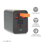 Nedis Powerbank | 30000 mAh | 1.5 / 2.0 / 3.0 / 5.0 A | Number of outputs: 4 | Output connection: 2x USB-A / 2x USB-C™ | Input connection: 1x USB-C™ | PD3.0 100W / QC3.0 | Lithium-Polymer | Display