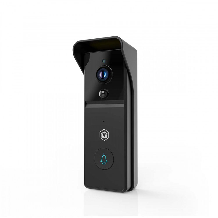 Nedis SmartLife Video Doorbell | Battery Powered | 3MP Full HD 1296p | Cloud Storage (optional) / microSD (not included) | IP44 | With motion sensor | Night vision | Black