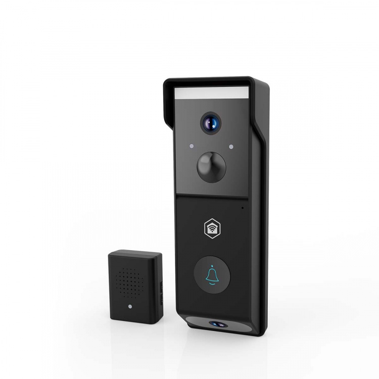 Nedis SmartLife Video Doorbell | Battery Powered | 2x Full HD 1080p | Cloud Storage (optional) / microSD (not included) | IP54 | With motion sensor | Night vision | Black