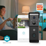 Nedis SmartLife Video Doorbell | Battery Powered | 2x Full HD 1080p | Cloud Storage (optional) / microSD (not included) | IP54 | With motion sensor | Night vision | Black