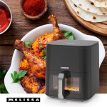 MELISSA Digital Hot Air Fryer XL | 5 l | 60-min Timer | 8 Presets | Viewing window | Black MELISSA Digital Hot Air Fryer XL | 5 l | 60-min Timer | 8 Presets | Viewing window | Black