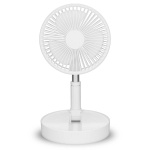 Trebs Portable flexible table and 20cm pedestal fan with Li-ion battery White