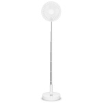 Trebs Portable flexible table and 20cm pedestal fan with Li-ion battery White