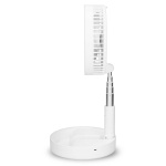 Trebs Portable flexible table and 20cm pedestal fan with Li-ion battery White