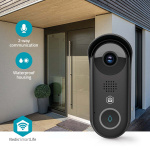 Nedis SmartLife Video Doorbell | Transformer | Full HD 1080p | Cloud Storage (optional) / microSD (not included) / Onvif | IP54 | With motion sensor | Night vision | Black