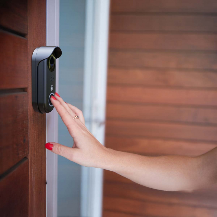 Nedis SmartLife Video Doorbell | Transformer | Full HD 1080p | Cloud Storage (optional) / microSD (not included) / Onvif | IP54 | With motion sensor | Night vision | Black