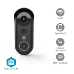 Nedis SmartLife Video Doorbell | Transformer | Full HD 1080p | Cloud Storage (optional) / microSD (not included) / Onvif | IP54 | With motion sensor | Night vision | Black
