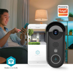 Nedis SmartLife Video Doorbell | Transformer | Full HD 1080p | Cloud Storage (optional) / microSD (not included) / Onvif | IP54 | With motion sensor | Night vision | Black