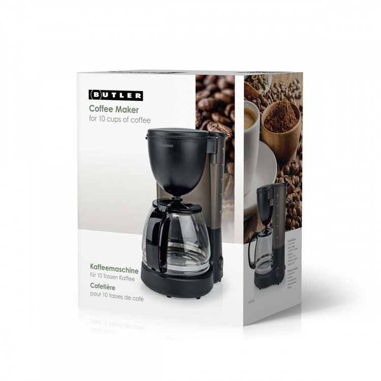 Butler Coffee Maker | 1.25 l | 750 W | 10 Cups | Keep-warm function | Auto shut-off | Black