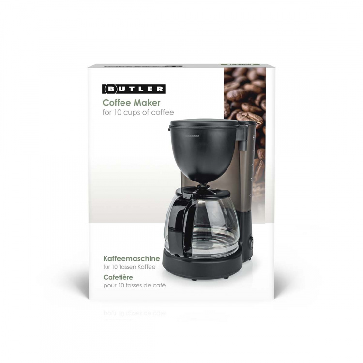 Butler Coffee Maker | 1.25 l | 750 W | 10 Cups | Keep-warm function | Auto shut-off | Black