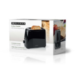MELISSA Toaster | 2 Slots | 700 W | 6 Browning levels | Removable crumb tray | Cancel function | Black