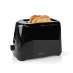MELISSA Toaster | 2 Slots | 700 W | 6 Browning levels | Removable crumb tray | Cancel function | Black