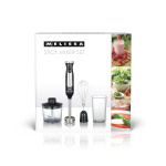 MELISSA Stick mixer with chopper whisk cup 600W Black / Stainless Steel