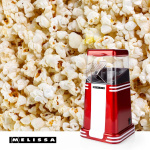 MELISSA Popcorn Maker | 60 g | 1200 W | 2–4 min | Hot Air | Red/White