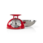 MELISSA Retro Kitchen Scale | Analog | Metal Housing | Removable bowl | Max. 5kg | 25-gram increments | Red MELISSA Retro Kitchen Scale | Analog | Metal Housing | Removable bowl | Max. 5kg | 25-gram increments | Red