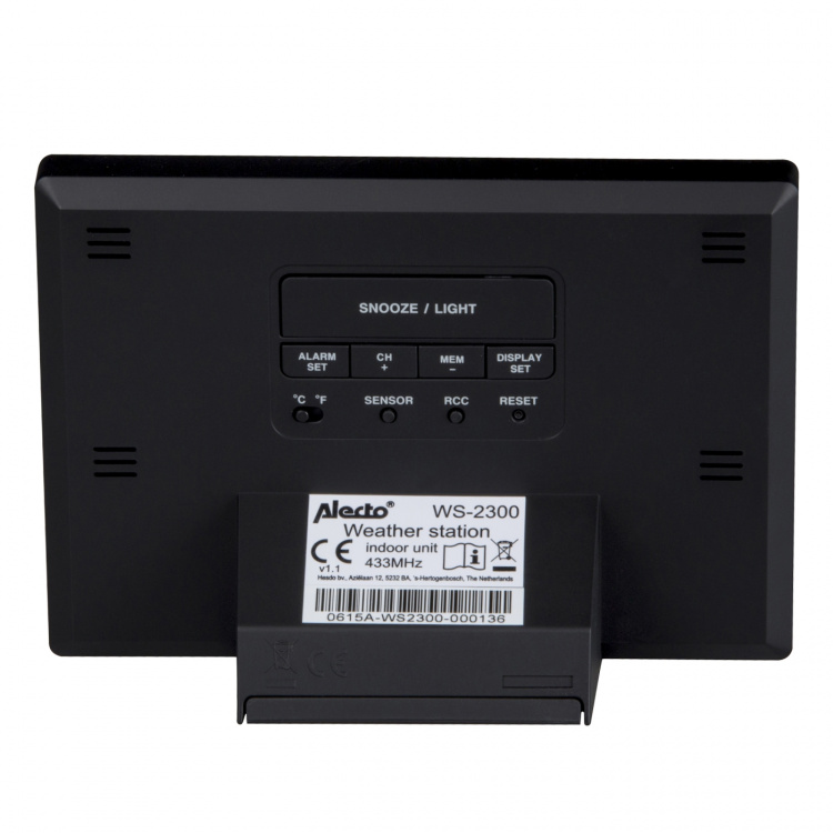 Alecto Weather station with wireless sensor Black
