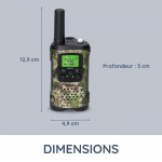 Alecto Set of 2 walkie talkies range up to 7 kilometers Camouflage