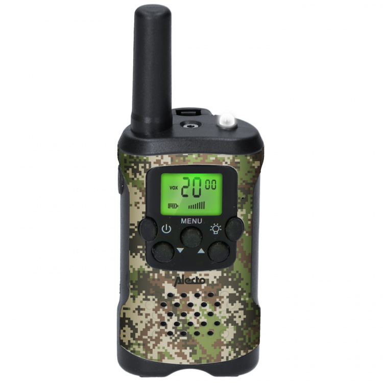 Alecto Set of 2 walkie talkies range up to 7 kilometers Camouflage