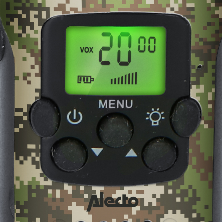 Alecto Set of 2 walkie talkies range up to 7 kilometers Camouflage