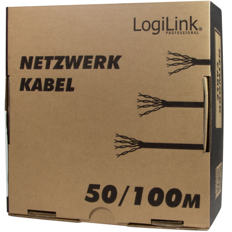 LogiLink Nätverkskabel Installation CAT6 U/UTP Koppar 100m