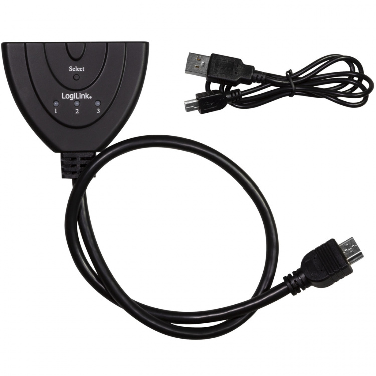LogiLink HDMI-switch 3-portar Dubbelriktad HDMI 1.4 4K/30 Hz LogiLink HDMI-switch 3-portar Dubbelriktad HDMI 1.4 4K/30 Hz