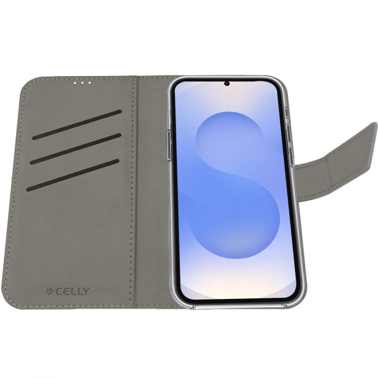 Celly Wally Wallet Case Galaxy Galaxy S25 FE Svart