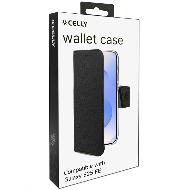Celly Wally Wallet Case Galaxy Galaxy S25 FE Svart