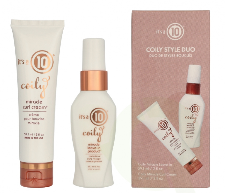 It\'s a 10 Coily Style Duo Set 118.2 ml Leave-in 59,1ml/Curl Cream 59,1ml