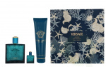 Versace Eros Pour Homme Giftset 255 ml Edp Spray 100ml/B&S Gel 150ml/Edp Spray 5ml