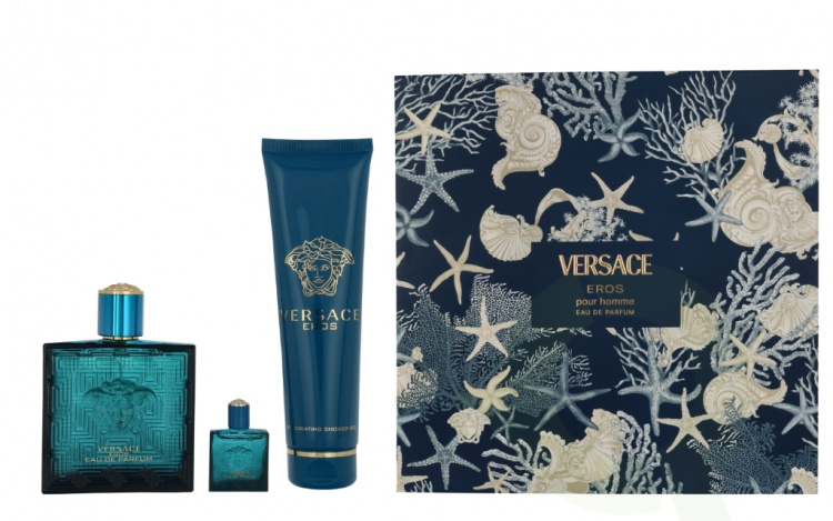 Versace Eros Pour Homme Giftset 255 ml Edp Spray 100ml/B&S Gel 150ml/Edp Spray 5ml