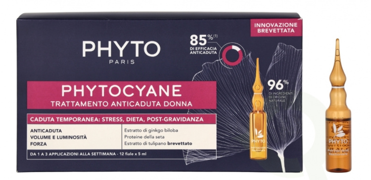 Phyto Phytocyane Woman Treatment Set - Reactive 60 ml 12x5ml - Ampoules Anti Hair Loss