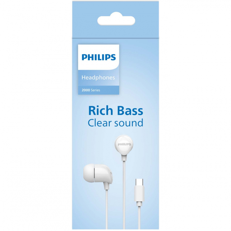 Philips Hörlurar In-Ear Kabel Fjärrkontroll Vit Philips Hörlurar In-Ear Kabel Fjärrkontroll Vit