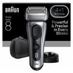Braun Series 8 Electric Shaver - SensoAdapt, Charging Stand, 8617S - Silver Braun Series 8 Electric Shaver - SensoAdapt, Charging Stand, 8617S - Silver