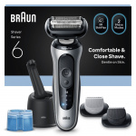 Braun Series 6 Electric Shaver - SmartCare Center +2 Attachments - 62-S7650CC - Silver Braun Series 6 Electric Shaver - SmartCare Center +2 Attachments - 62-S7650CC - Silver
